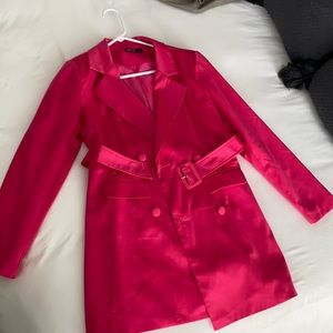 Pink blazer dress